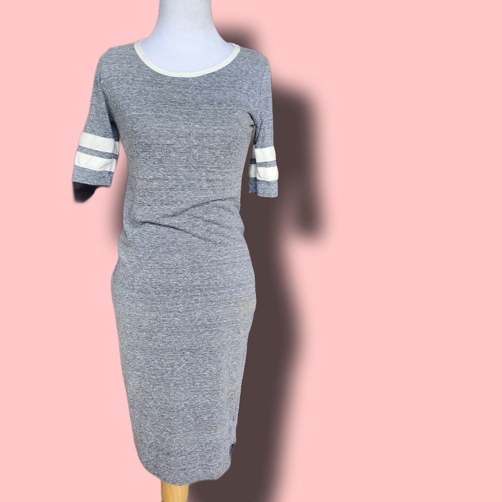 LuLaRoe, XSmall, Gray/Cream Sheath Dress